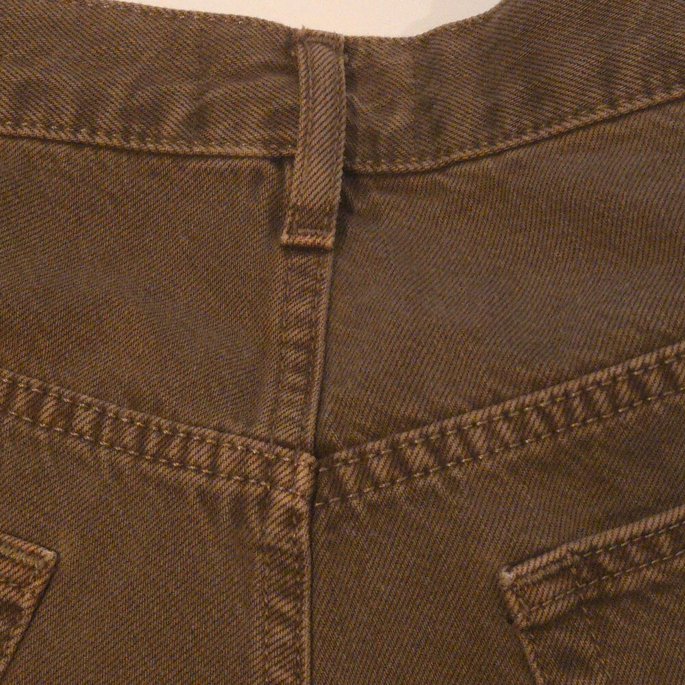 FRAME Denim Le Low Baggy Wide Leg Jeans 30 Brown Bronzite Rigid 90s - Picture 6 of 10